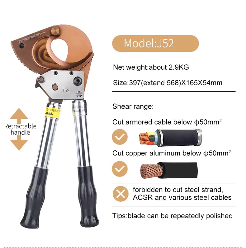 Kìm cắt cáp nhông J50