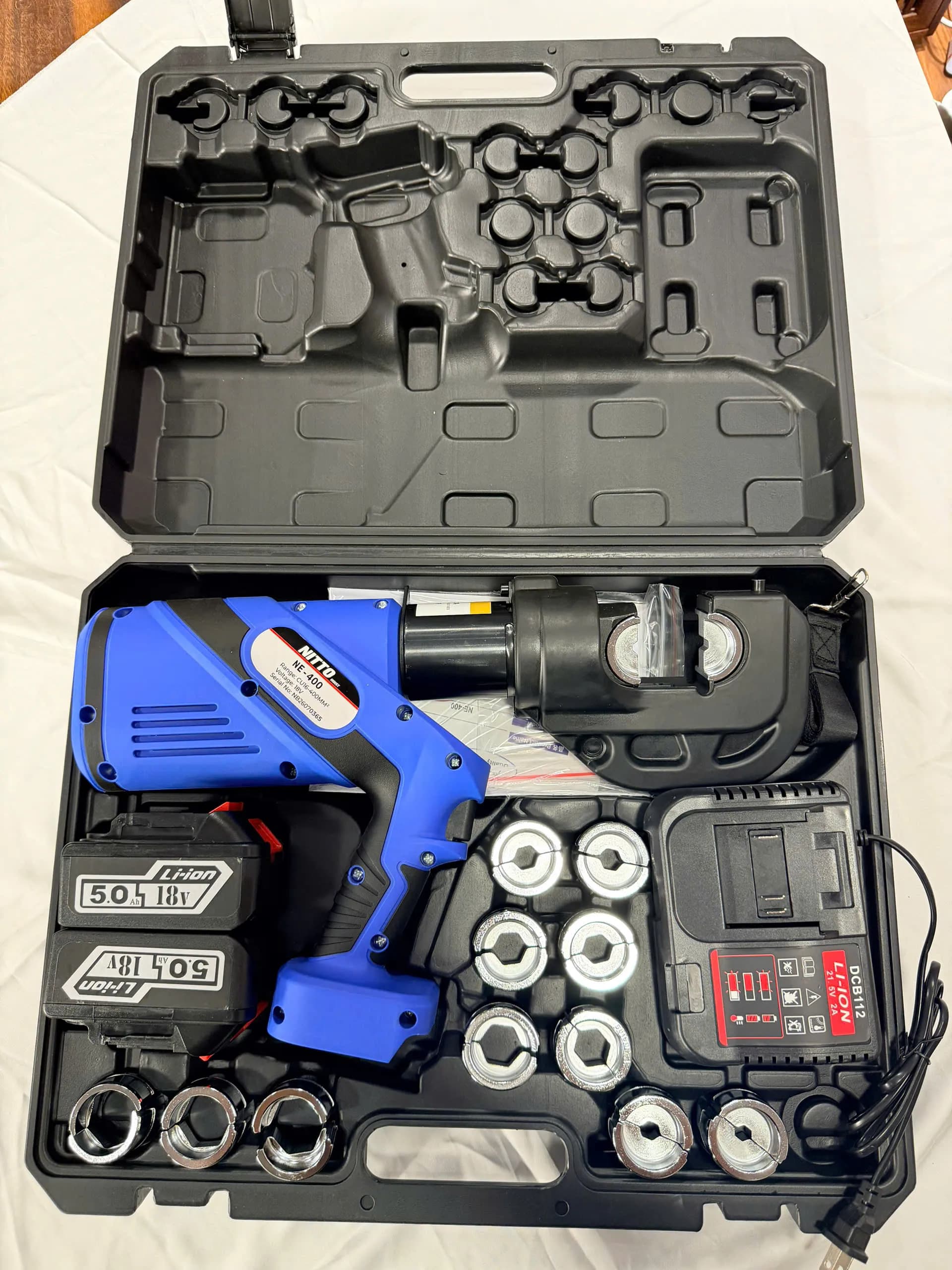 Máy ép cos thủy lực dùng pin NE-400 (model cũ EZ-400)