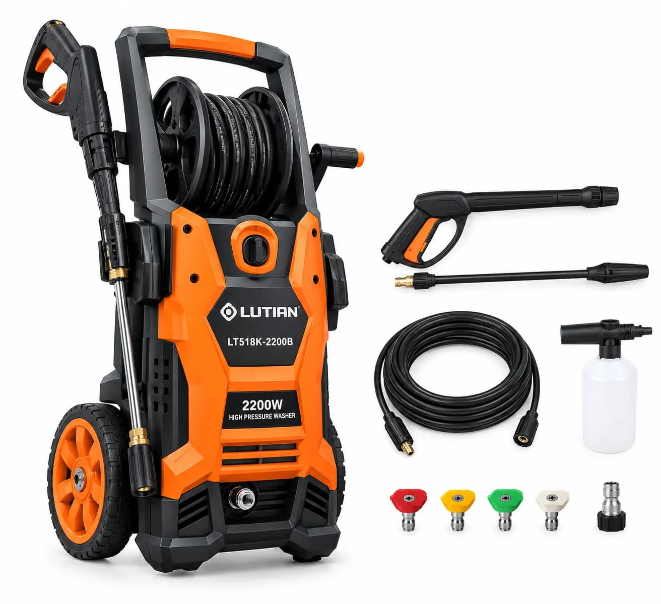Máy Rửa Xe Lutian LT518K-2200B 2200W Cảm Ứng Từ