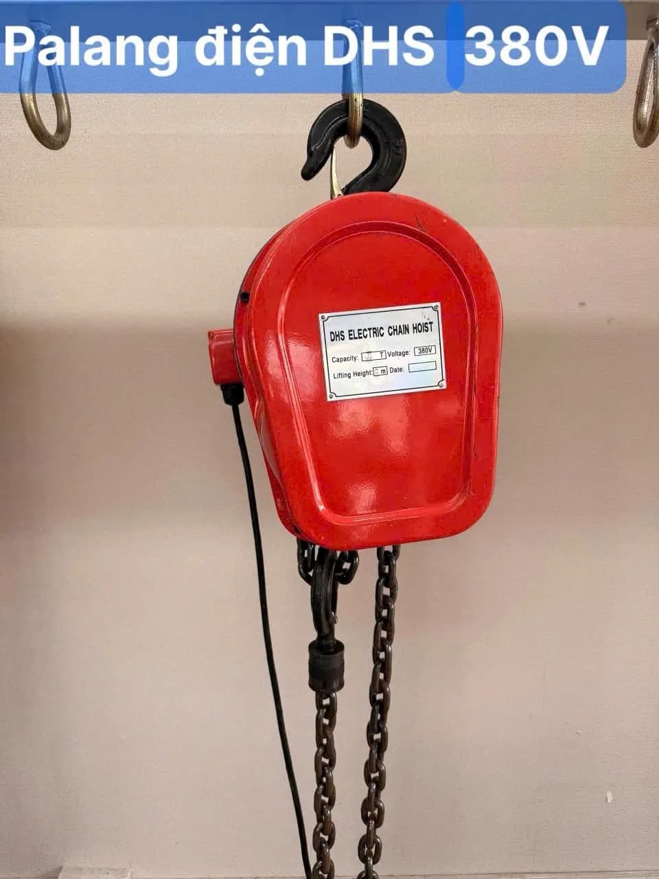 Palang xích điện DHS 380V 3Tx6m