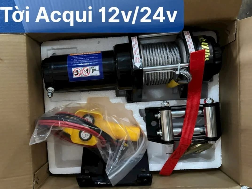 Tời Pin ắc quy 24V 6000LBS