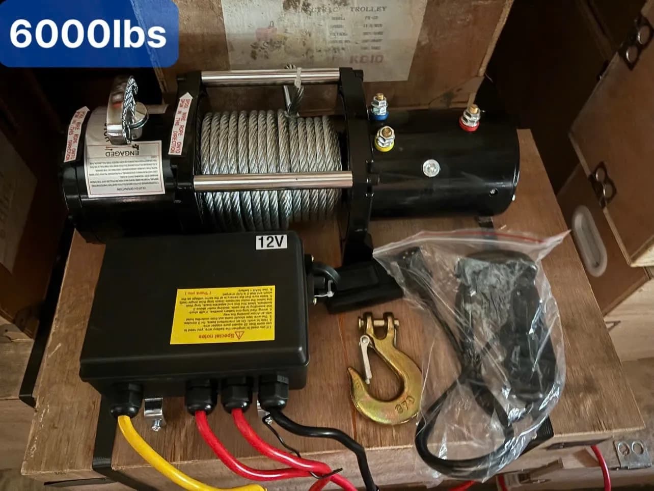 Tời Pin ắc quy 24V 6000LBS