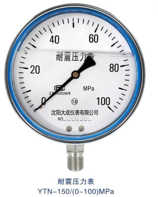 Đồng hồ đo áp suất 1000 bar mặt 150 mm YTN-150/(0-100Mpa)